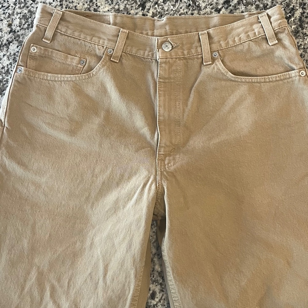 Vintage Levis 550 Relaxed Fit Jeans Mens 36x34 Khaki 100% Cotton Y2K - Picture 7 of 14
